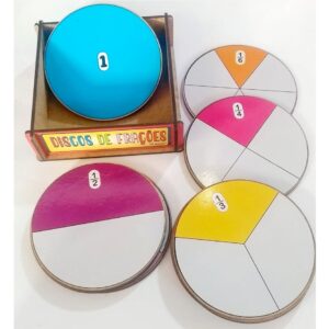 Discos De Frações 10 Peças Madeira
