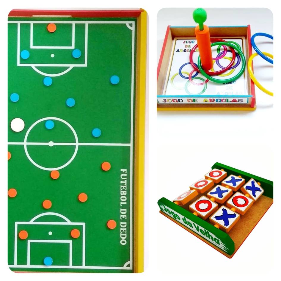 Kit de 4 Jogos Infanto Juvenil Futebol de Dedo - BRINQUE E LEIA
