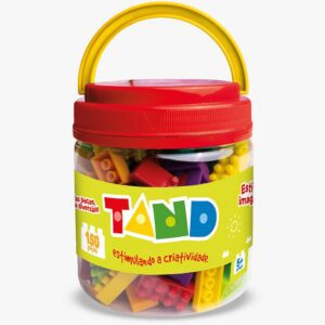 BLOCOS DE MONTAR TAND 150 PEÇAS POTE COM TAMPA