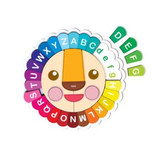 ALFABETO DO LEÃOZINHO MAIÚSCULO MINÚSCULO TABULEIRO MADEIRA