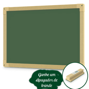 LOUSA QUADRO VERDE ESCOLAR 40 X 60 CM + APAGADOR