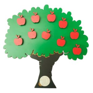 ÁRVORE NUMÉRICA MAGNÉTICA CONTE ATÉ 10 DE MADEIRA