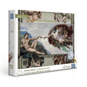 QUEBRA CABEÇA A CRIAÇÃO DE ADÃO MICHELANGELO 500 PEÇAS 10+