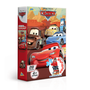 QUEBRA CABEÇA GRANDINHO CARROS DISNEY 28 PEÇAS GRANDES 4+