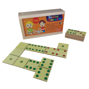 DOMINÓ TRADICIONAL EDUCATIVO MADEIRA 28 PEÇAS CAIXA C TAMPA