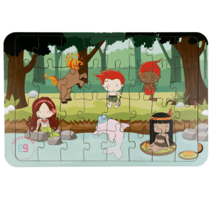 QUEBRA CABEÇA FOLCLORE BRASILEIRO 32 PEÇAS MADEIRA