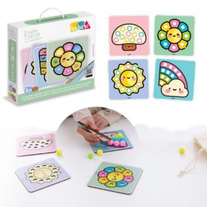 PEGA POMPOM JOGO DAS CORES BOLINHAS MONTESSORI COM PINÇA