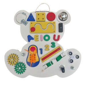 PAINEL SENSORIAL URSO BRINQUEDO AUTISTAS EDUCATIVO 4 ANOS