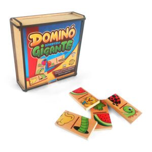 DOMINO GIGANTE BRINQUEDO EDUCATIVO DE MADEIRA JOGO