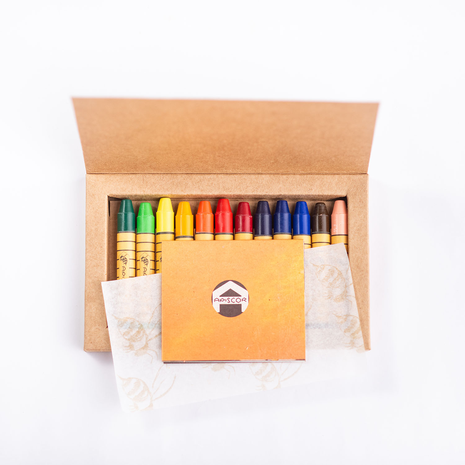 GIZ DE CERA DE ABELHA BASTÃO KIT COM 12 CORES SORTIDAS - Imagem 2