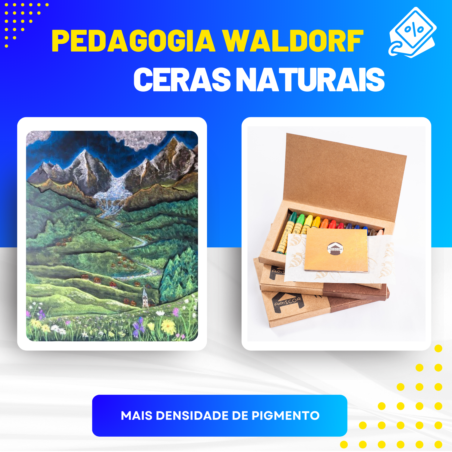 GIZ DE CERA DE ABELHA BASTÃO KIT COM 12 CORES SORTIDAS - Imagem 4