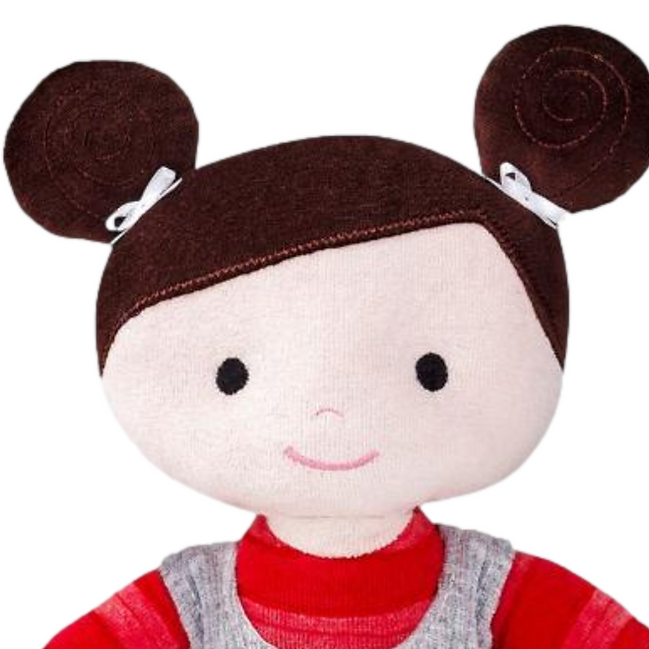 BONECA DE PANO LARA MORENA LAVÁVEL ANTIALÉRGICA 38 CM - Imagem 5