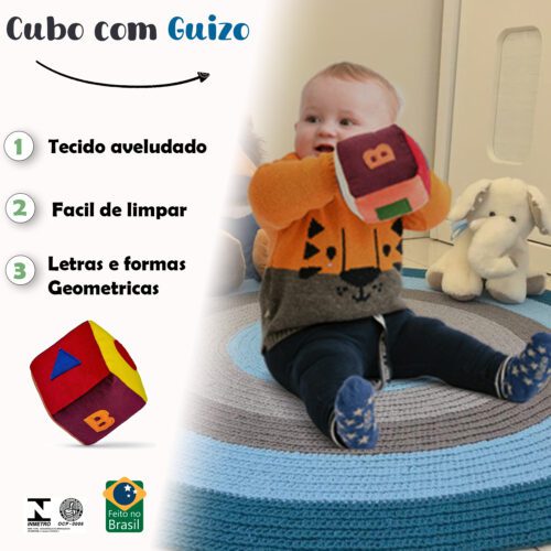 DADO DE PANO PARA BEBÊS PELÚCIA ANTIALÉRGICO LAVÁVEL  10CM - Image 6