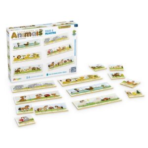 CONHECENDO OS ANIMAIS PAIS E FILHOTES JOGO ASSOCIAÇÕES 24 PÇ
