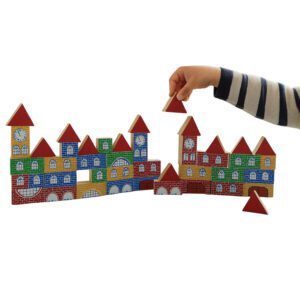 PEQUENO ENGENHEIRO CONSTRUTOR TRADICIONAL 41 PEÇAS MADEIRA