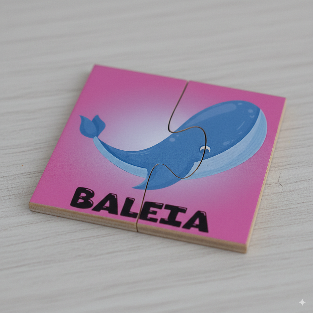 KIT COM 6 QUEBRA CABEÇAS DUAS PEÇAS ANIMAIS 1 ANO+ - Imagem 5