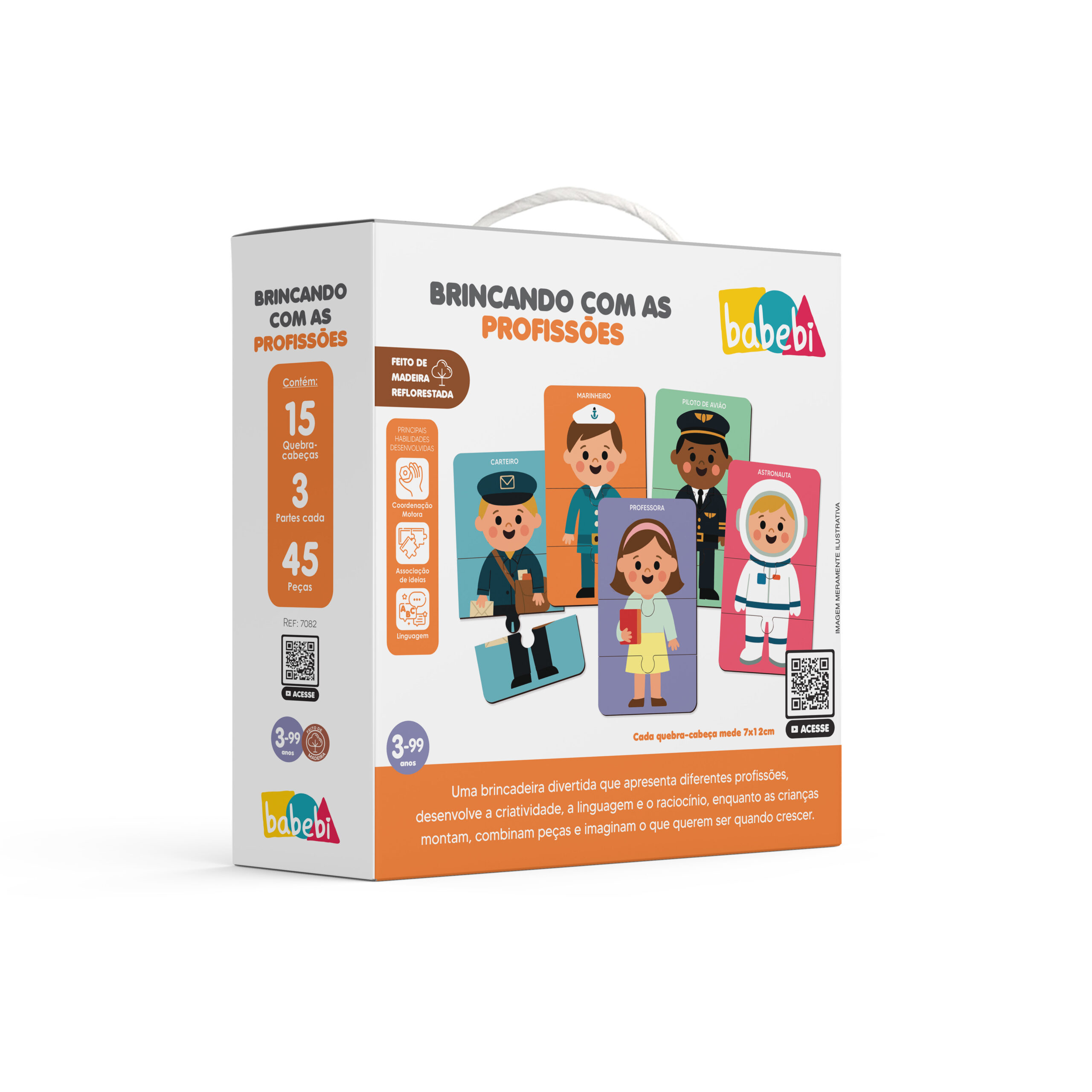 BRINCANDO COM PROFISSÕES 15 QUEBRA CABEÇA 45PÇS GRANDE 3ANOS - Imagem 4