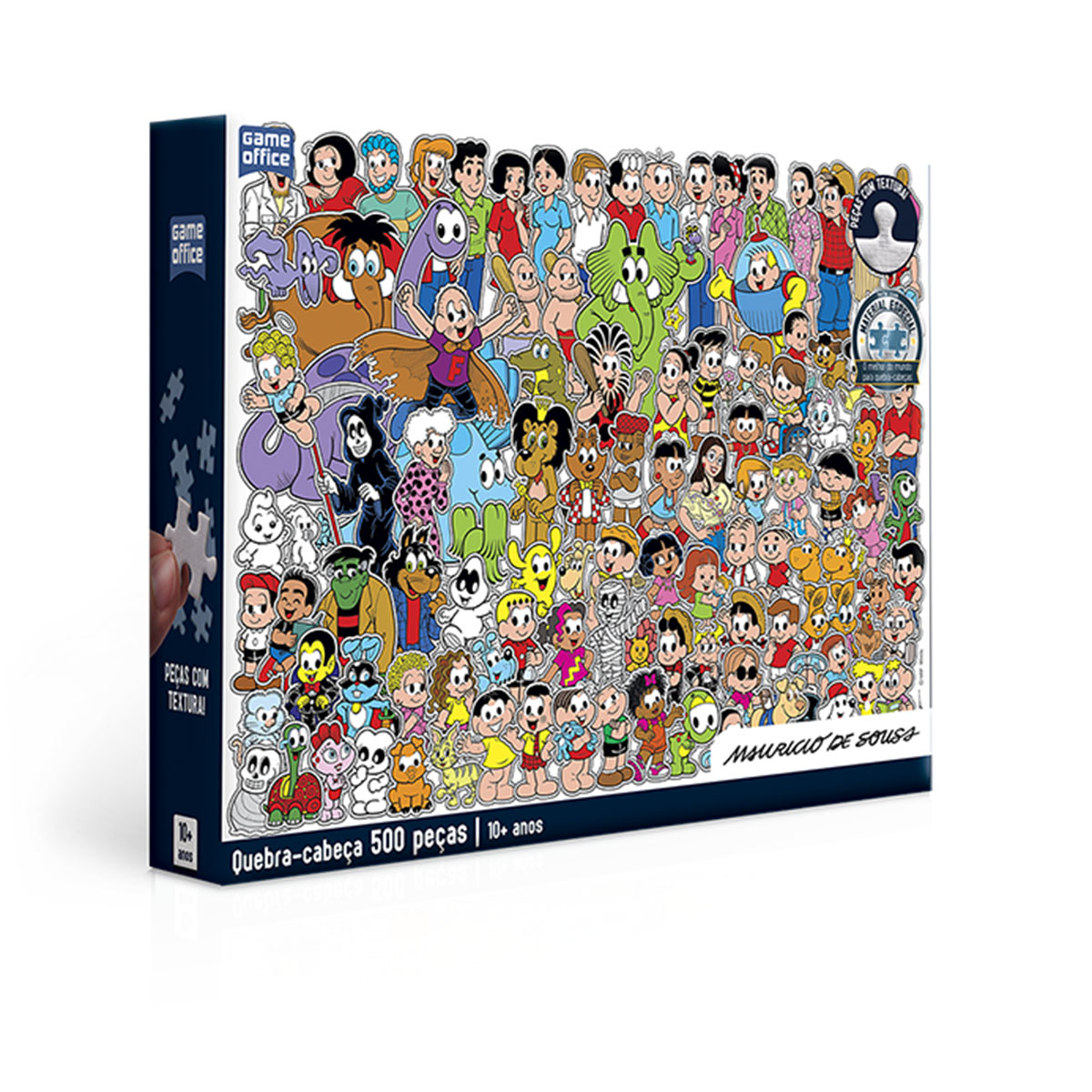 QUEBRA CABEÇA 500 PÇS TURMA DA MONICA MAURICIO DE SOUSA 10+