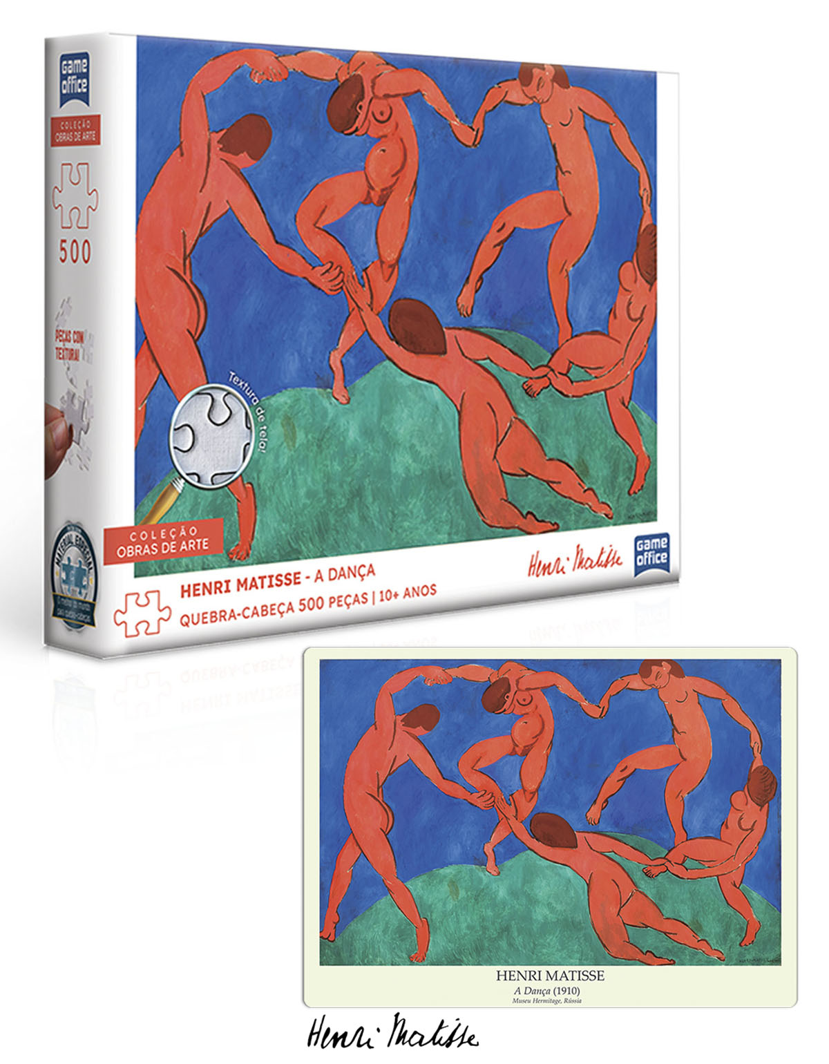 QUEBRA CABEÇA 500 PÇS COLEÇÃO OBRAS DE ARTE MATISSE A DANÇA - Imagem 5