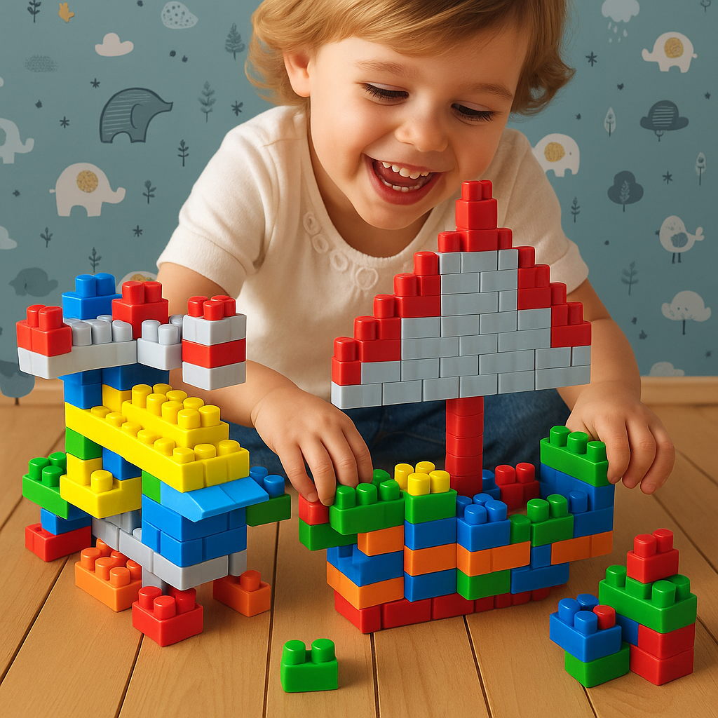 BLOCOS DE MONTAR BLOCSLIM 500 PEÇAS BAG LUCTOYS EDUCATIVO - Imagem 2