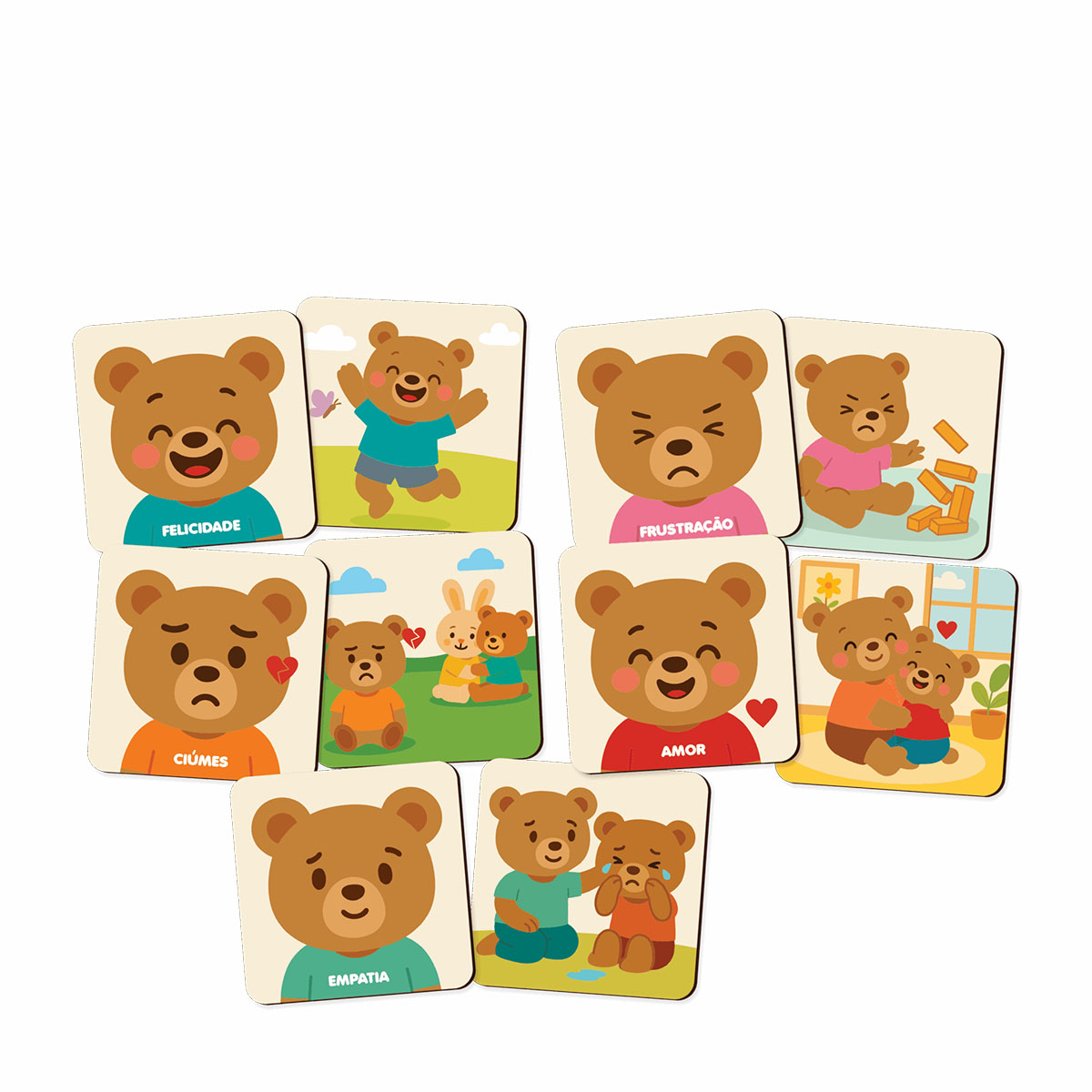 EU ME SINTO ASSIM URSINHO 40 PÇS TRABALHANDO EMOÇÕES 3 ANOS+ - Imagem 6