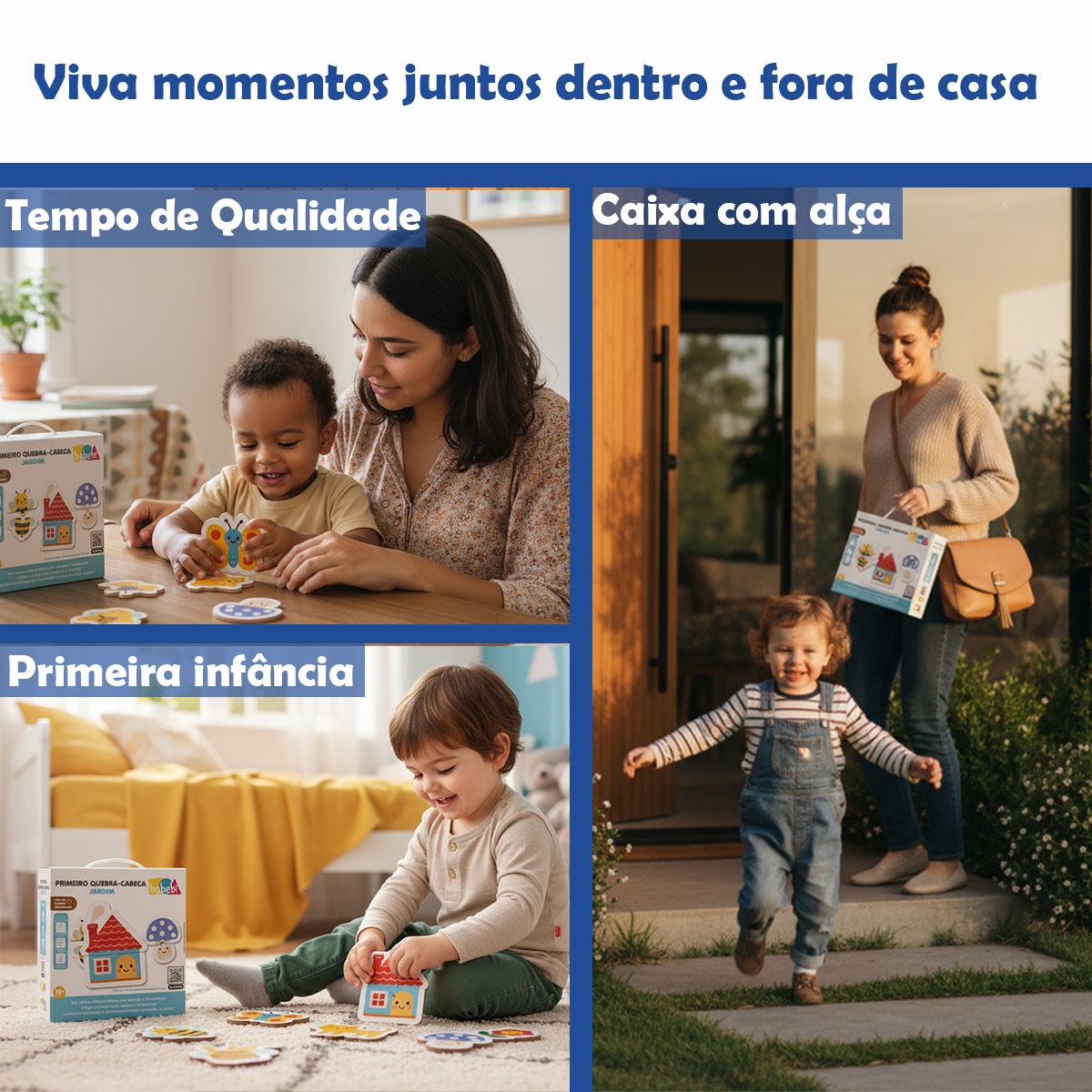 MEU PRIMEIRO QUEBRA CABEÇA JARDIM GIGANTE KIT COM 6 1ANO+ - Imagem 5