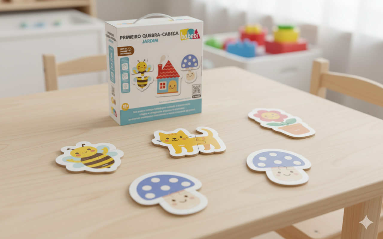 MEU PRIMEIRO QUEBRA CABEÇA JARDIM GIGANTE KIT COM 6 1ANO+ - Imagem 3