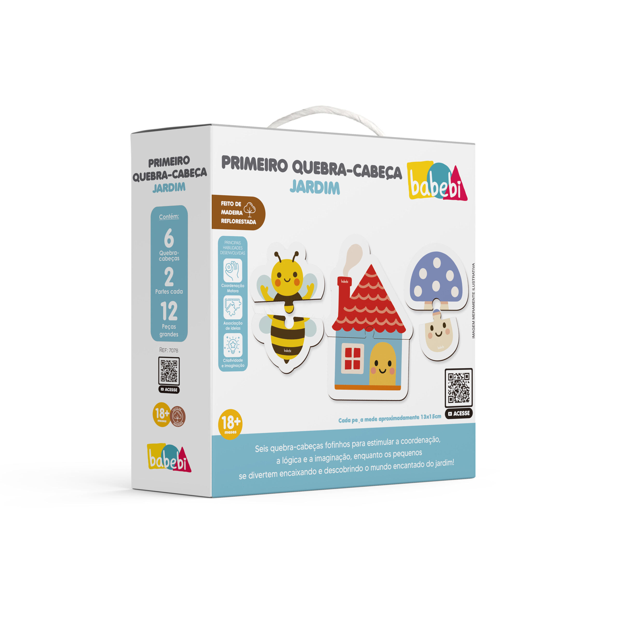 MEU PRIMEIRO QUEBRA CABEÇA JARDIM GIGANTE KIT COM 6 1ANO+ - Imagem 2