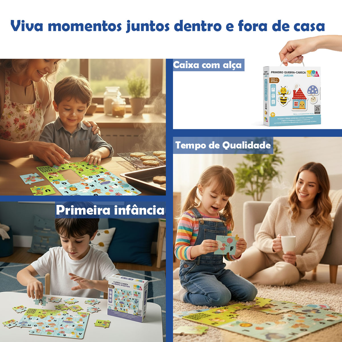 QUEBRA CABEÇA ALFABETO DIVERTIDO ILUSTRADO MADEIRA GRANDE - Imagem 5