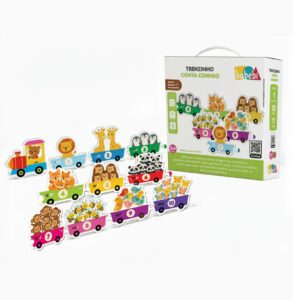 TRENZINHO CONTA COMIGO NUMERAIS 1 A 10 GIGANTE QUEBRA CABEÇA