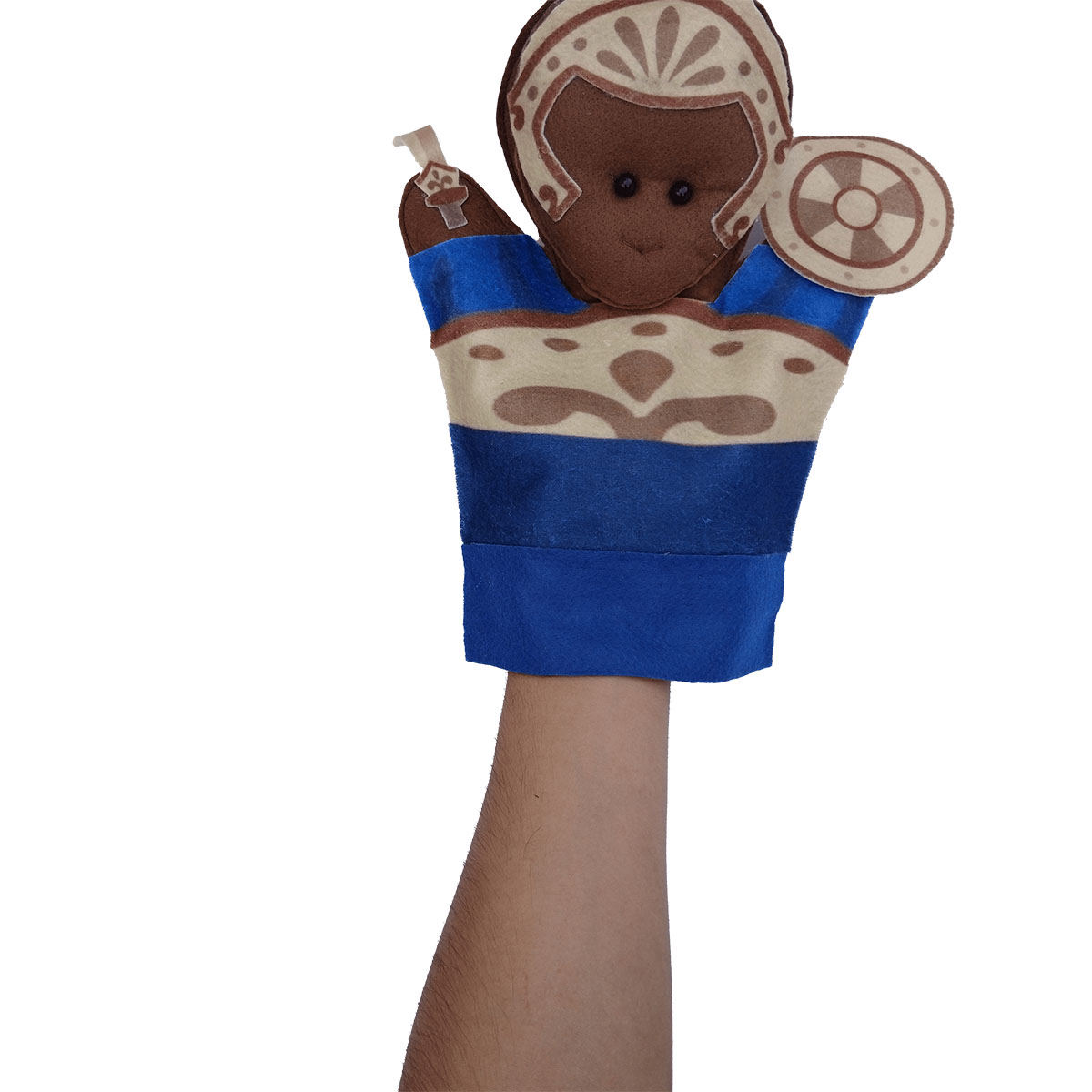 FANTOCHE DOS ORIXÁS OGUM GUERREIRO LINDO FEITO EM FELTRO - Imagem 2