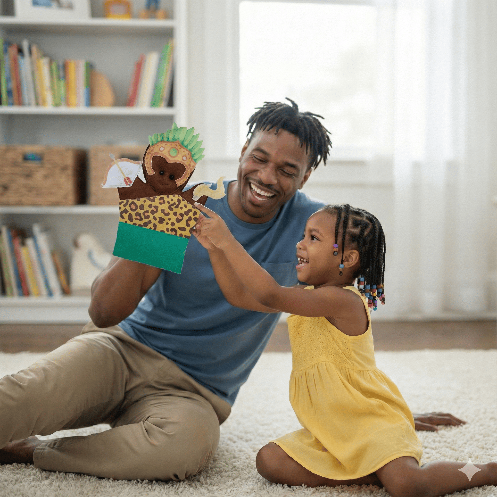 FANTOCHE DOS ORIXÁS OXOSSI CAÇADOR LINDO FEITO EM FELTRO - Imagem 3