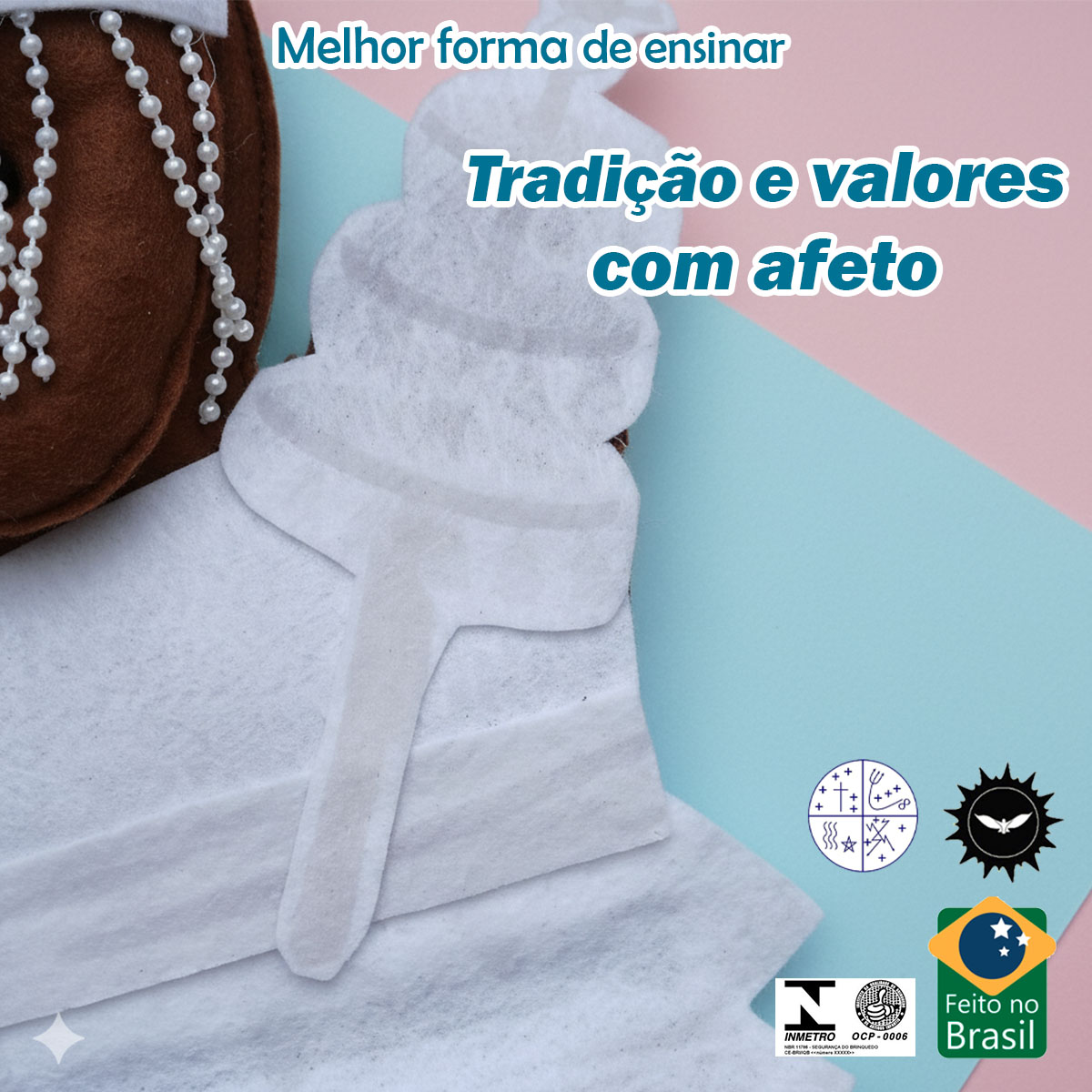 FANTOCHE DOS ORIXÁS OXALÁ LINDO FEITO EM FELTRO - Imagem 5