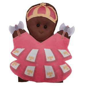 FANTOCHE DOS ORIXÁS XANGÔ GUERREIRO LINDO FEITO EM FELTRO