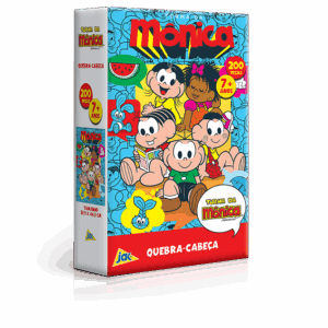 QUEBRA CABEÇA TURMA DA MÔNICA 200 PEÇAS 7+