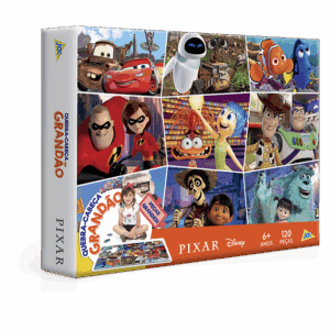 QUEBRA CABEÇA GRANDÃO DE CHÃO DA PIXAR 120 PEÇAS GRANDES 6+