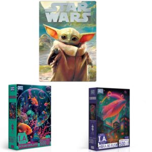 KIT COM 3 QUEBRA CABEÇA I.A. 500 PEÇAS NANO CADA