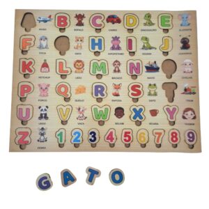 QUEBRA CABEÇA ALFABETO ILUSTRADO E NUMERAIS BRINQUE E LEIA