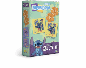 JOGO DA MEMÓRIA STITCH 48 PEÇAS GRANDES 4+