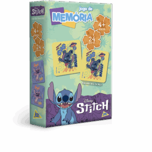 JOGO DA MEMÓRIA STITCH 48 PEÇAS GRANDES 4+
