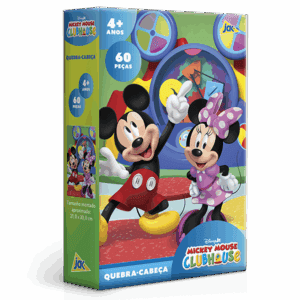 QUEBRA CABEÇA MICKEY E MINNIE 60 PEÇAS 4+