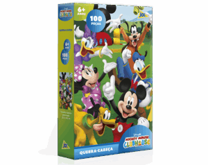 QUEBRA CABEÇA TURMA DO MICKEY 100 PEÇAS 6+