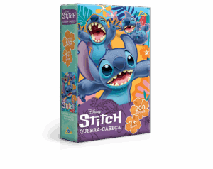 QUEBRA CABEÇA STITCH 200 PEÇAS 7+