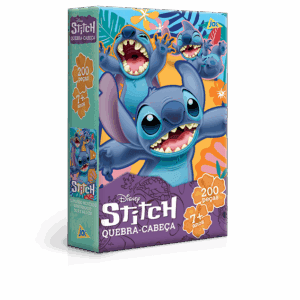 QUEBRA CABEÇA STITCH 200 PEÇAS 7+