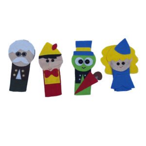 DEDOCHE DE FELTRO PINÓQUIO KIT COM 4 PERSONAGENS
