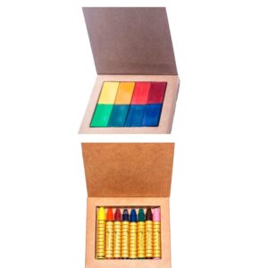 KIT COM 16 GIZ DE CERA APISCOR - 8 BASTÃO + 8 BLOCOS