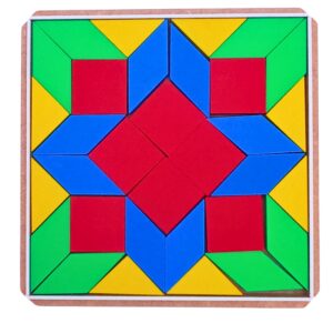MOSAICO GEOMÉTRICO QUEBRA-CABEÇA BRINQUE E LEIA
