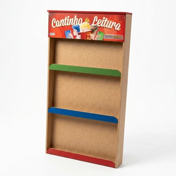 CANTINHO DA LEITURA ESTANTE 3 ANDARES PARA LIVROS INFANTIS - Imagem 5