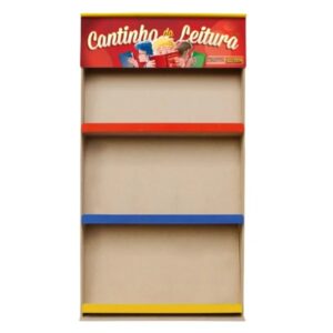 CANTINHO DA LEITURA ESTANTE 3 ANDARES PARA LIVROS INFANTIS