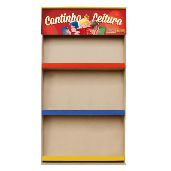 CANTINHO DA LEITURA ESTANTE 3 ANDARES PARA LIVROS INFANTIS